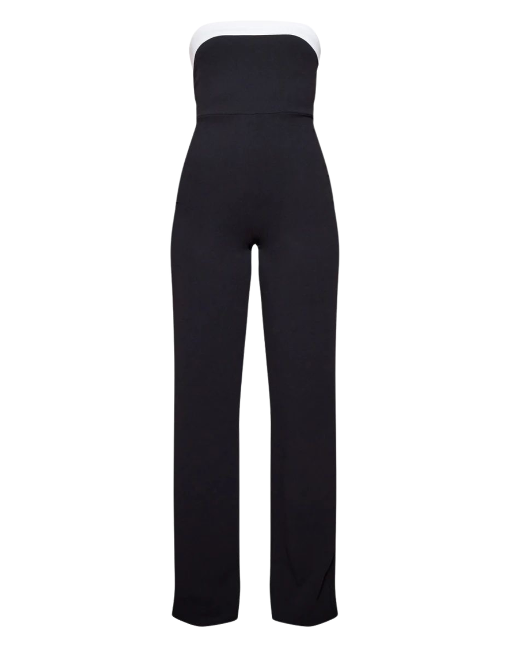 PRETTYLITTLETHING Combinaison Large Noire à détails