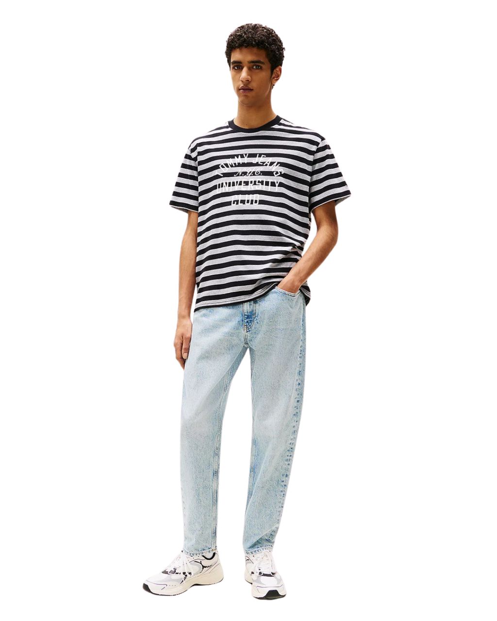 Tommy Hilfiger T-shirt décontracté à rayures
Gris et Noir