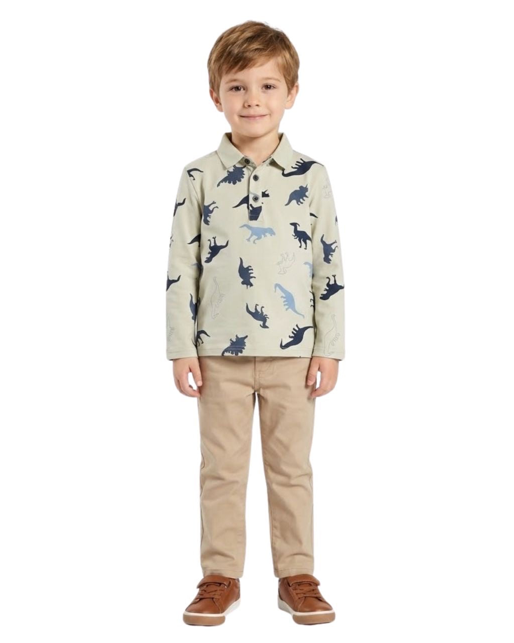 ORCHESTRA Polo manches longues imprimé fantaisie pour garçon