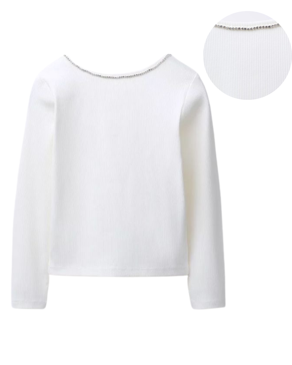 ZARA
T-SHIRT CÔTELÉ BIJOUX
