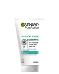 GARNIER Pure Active - Nettoyant 3-En-1 Argile Purifiante - Nettoyant, Exfoliant & Masque