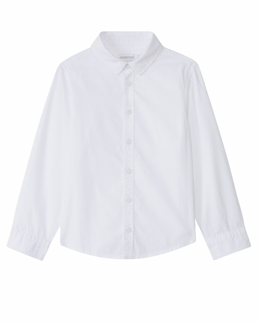 ORCHESTRA Chemise manches longues blanche unie pour garçon