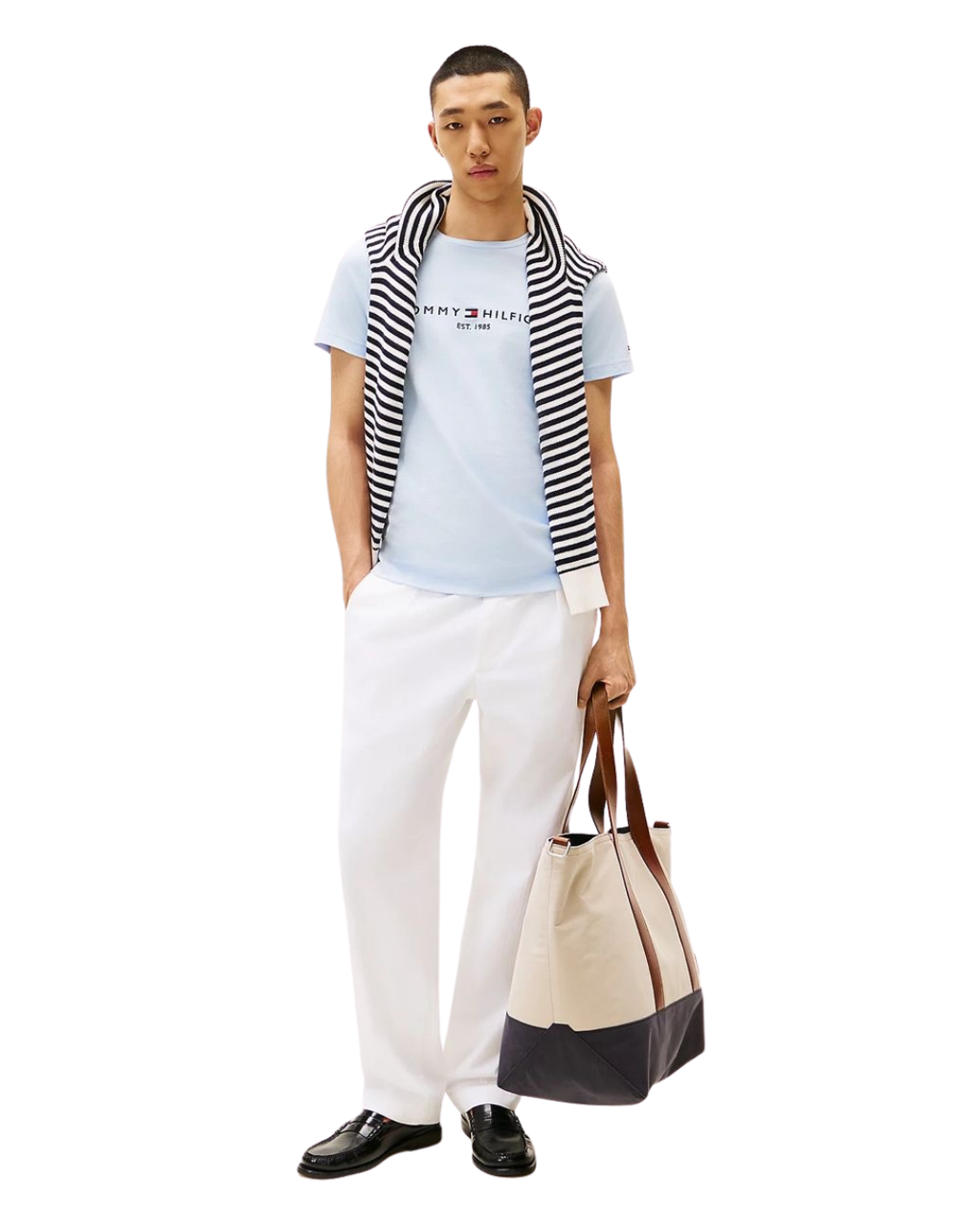 Tommy Hilfiger T-shirt ajusté en jersey à logo brodé
Bleu ciel
