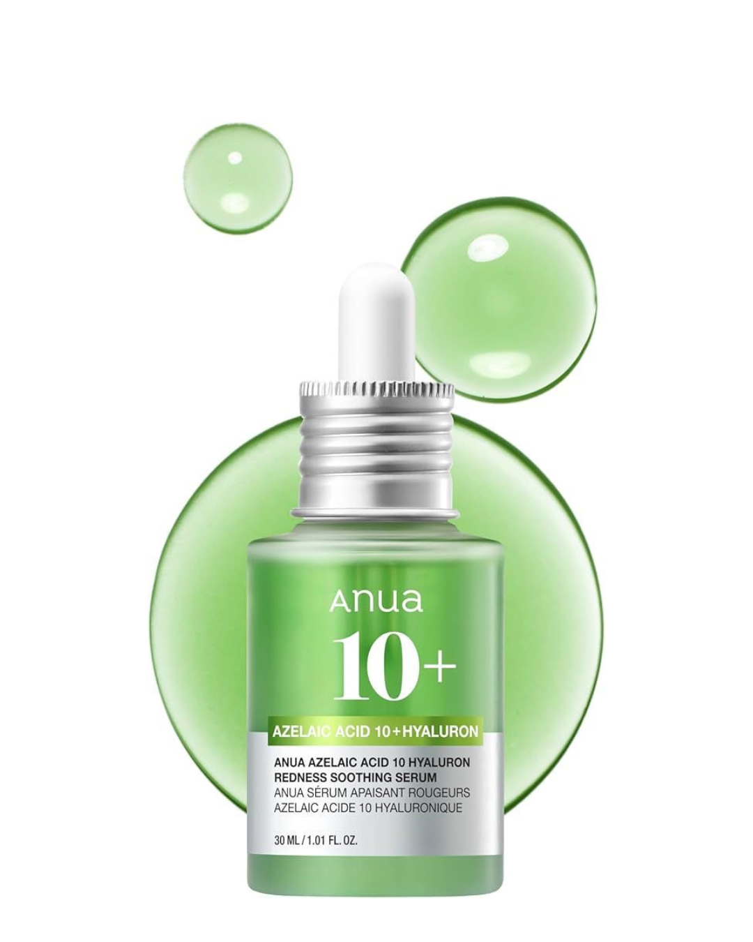 ANUA - Sérum apaisant contre les rougeurs à l'acide azélaïque 10% + hyaluronique - 30ml