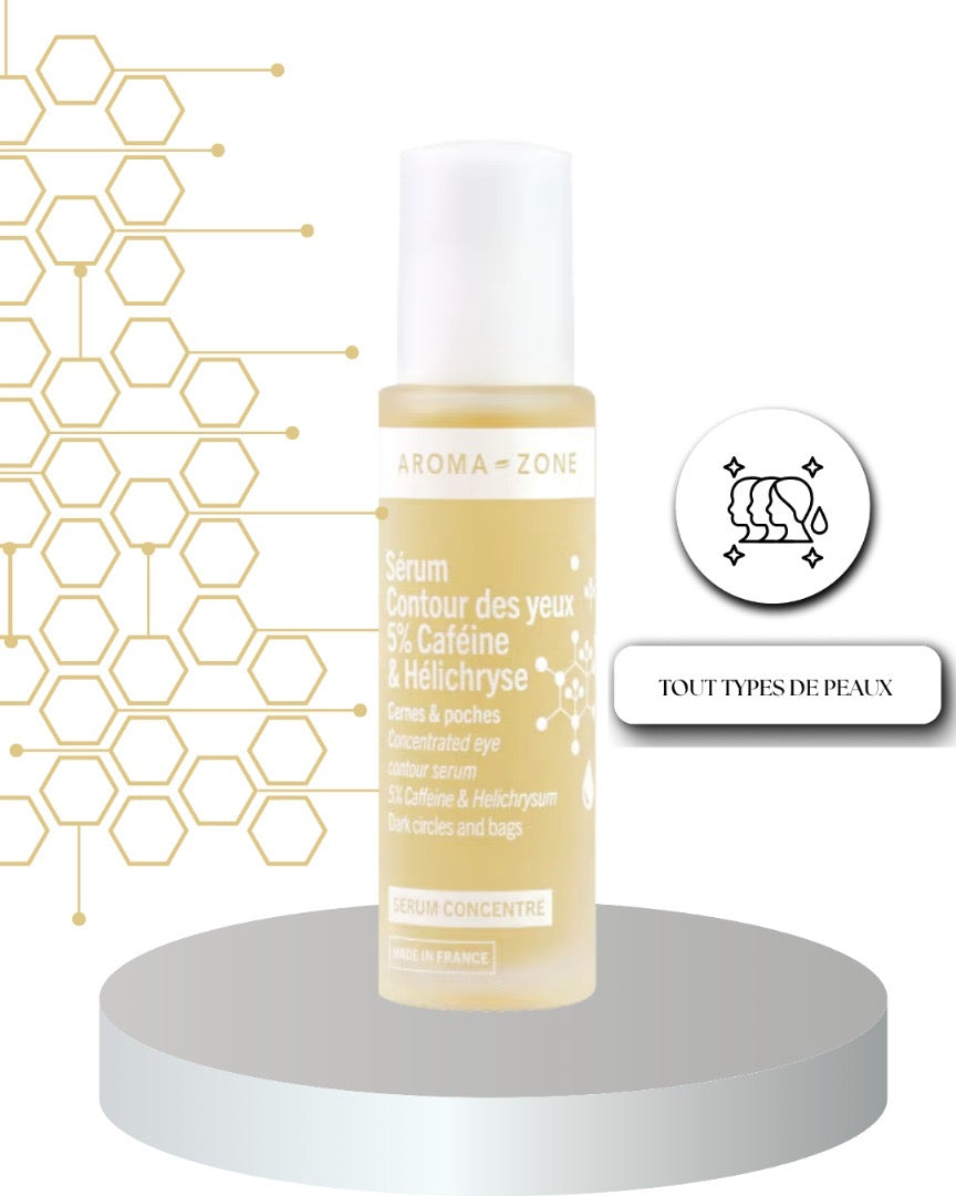 AROMA ZONE                               Sérum concentré Contour des yeux 5% Caféine & Hélichryse 30 ml