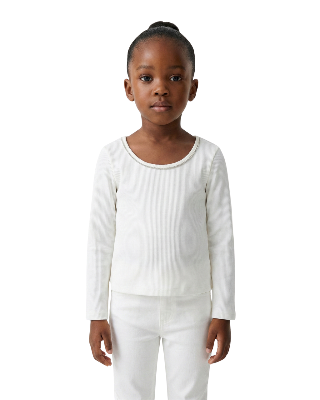 ZARA
T-SHIRT CÔTELÉ BIJOUX