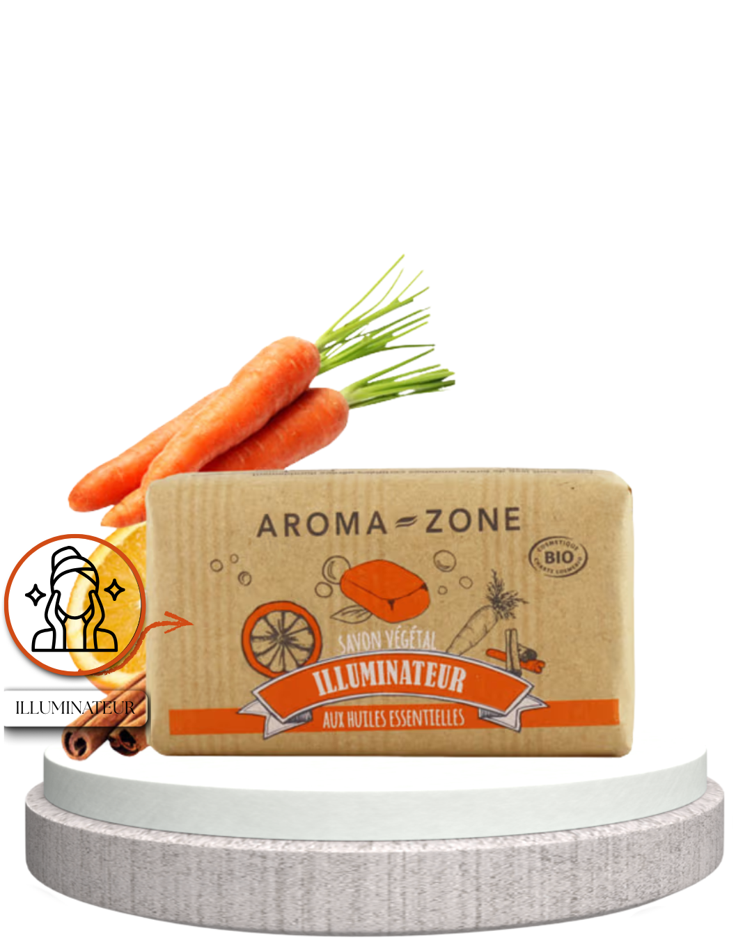 AROMA ZONE                               Savon végétal Illuminateur 100g