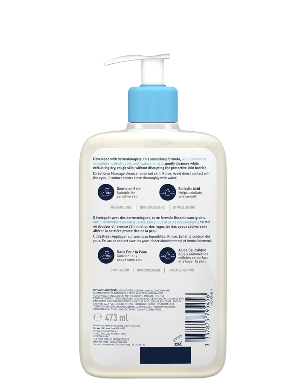 CERAVE Gel Nettoyant Anti-rugosités 473ml