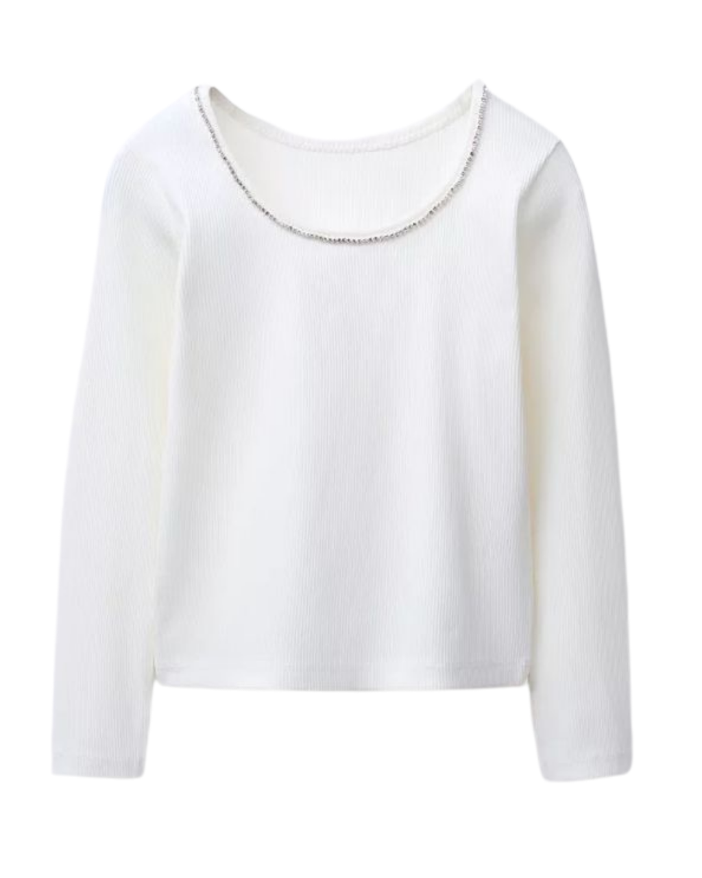 ZARA
T-SHIRT CÔTELÉ BIJOUX