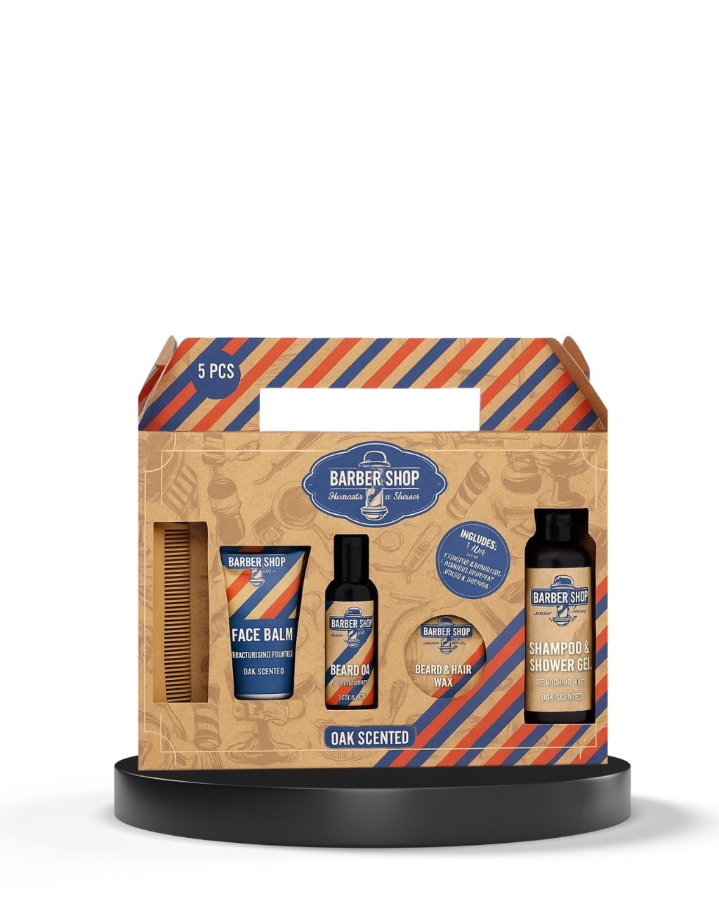 Coffret Barber Shop – 5 Pièces – Parfum Oak Scented