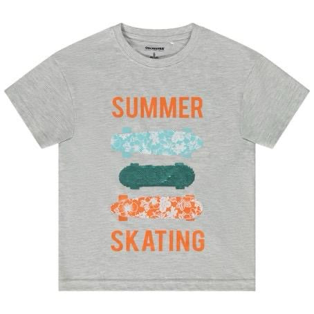 ORCHESTRA T-shirt manches courtes print et sequins magiques skate pour garçon
