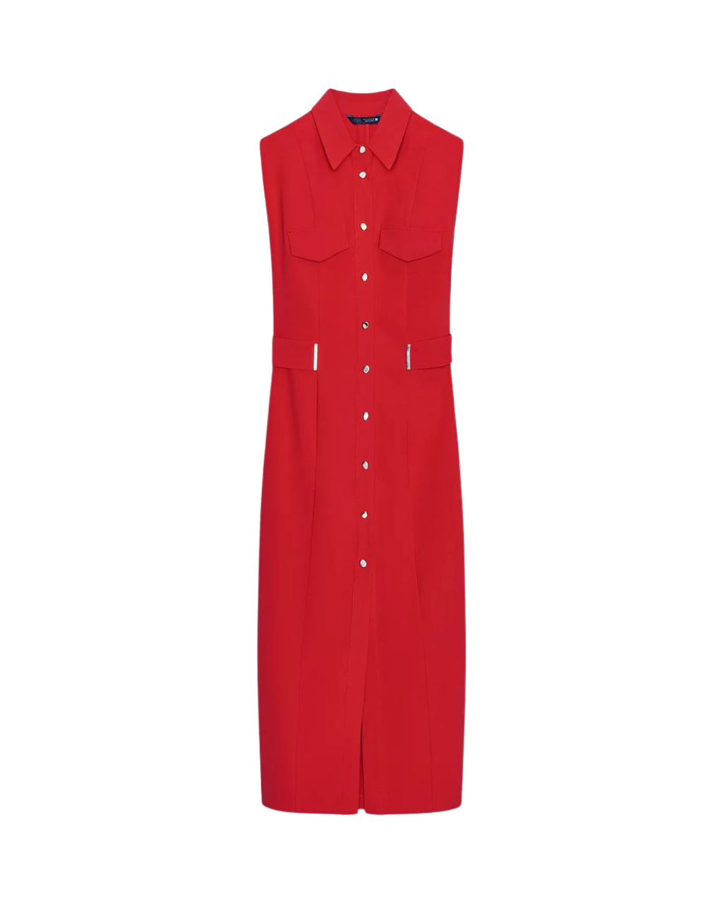 ZARA Robe Midi Moulante en Crêpe