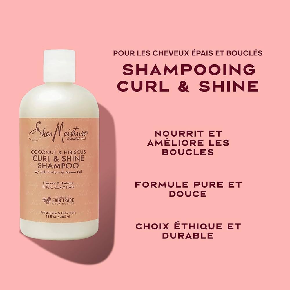 SheaMoisture Shampooing Noix de Coco & Hibiscus 384ml